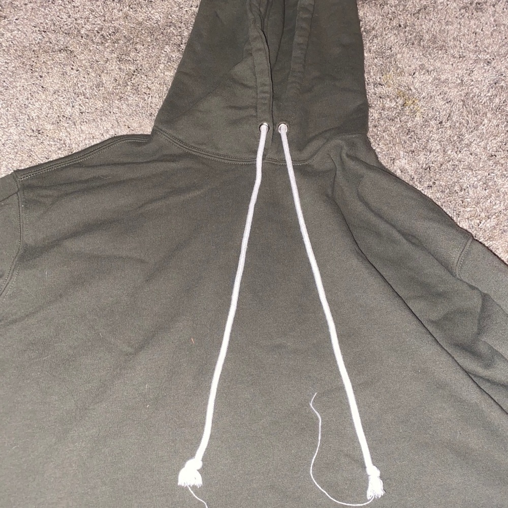 Green crop top hoodie